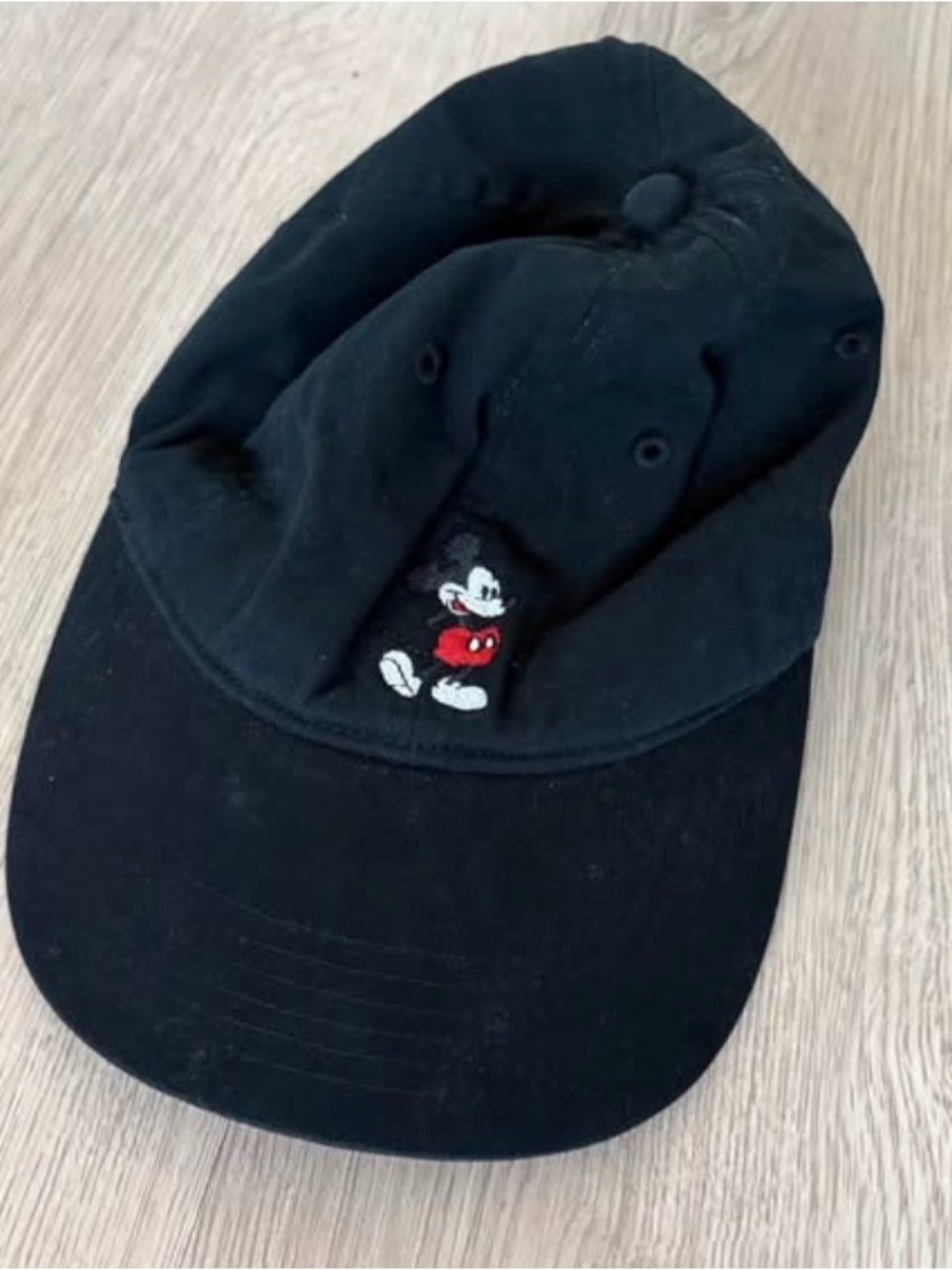 Disney Black Baseball Cap with Mickey Character Embroidery